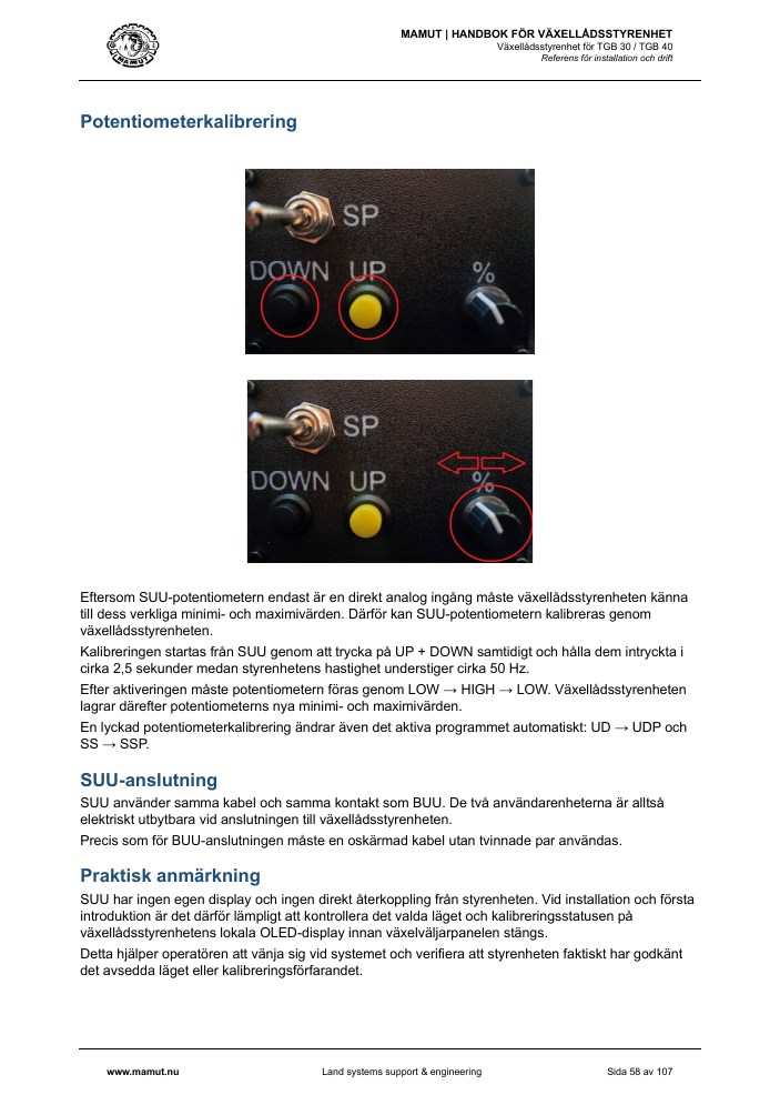 MAMUT TGB Manual page 58
