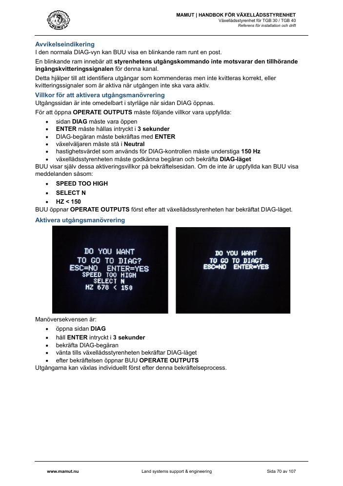 MAMUT TGB Manual page 70