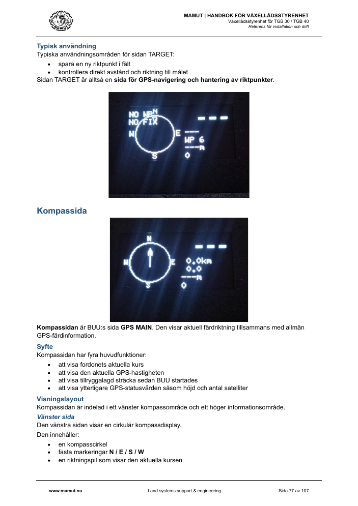 MAMUT TGB Manual page 77