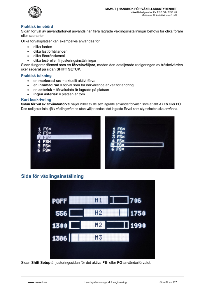 MAMUT TGB Manual page 84