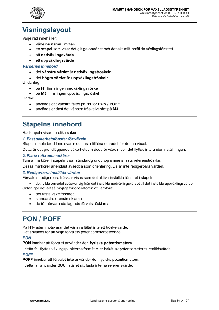 MAMUT TGB Manual page 86