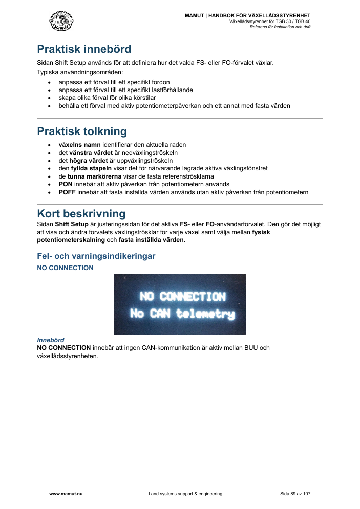 MAMUT TGB Manual page 89