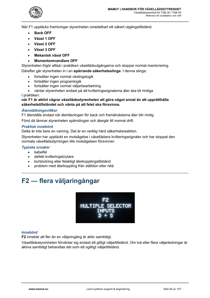 MAMUT TGB Manual page 92