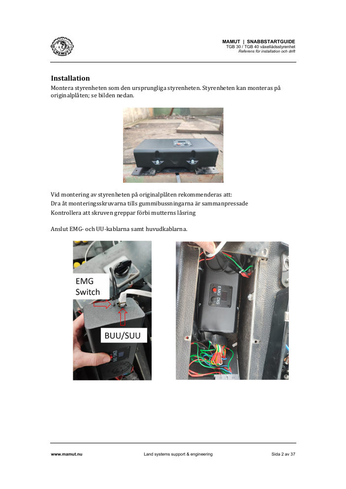 TGB Quick Start Guide page 2